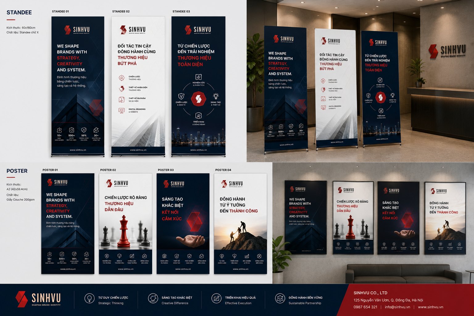 Standee và poster Standee và poster thương hiệu Sinh Vũ