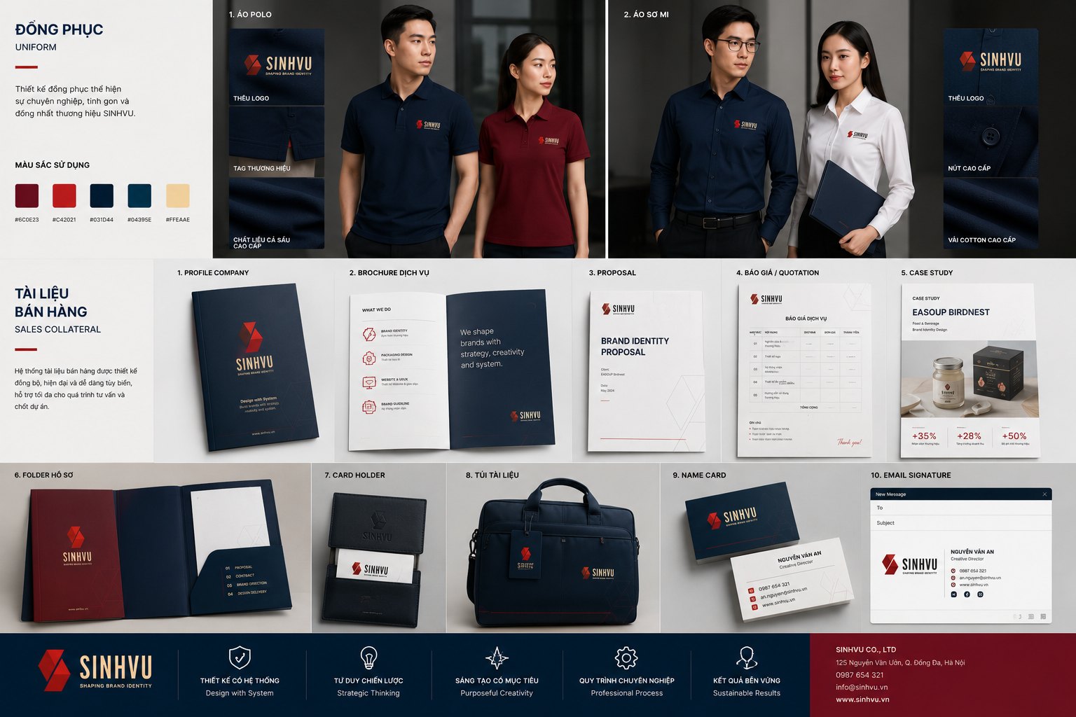 Đồng phục và tài liệu Đồng phục và bộ tài liệu bán hàng Sinh Vũ
