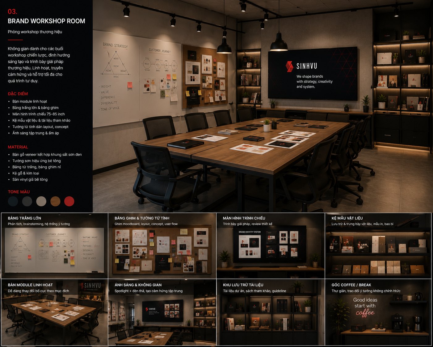 Phòng workshop Phòng workshop thương hiệu Sinh Vũ